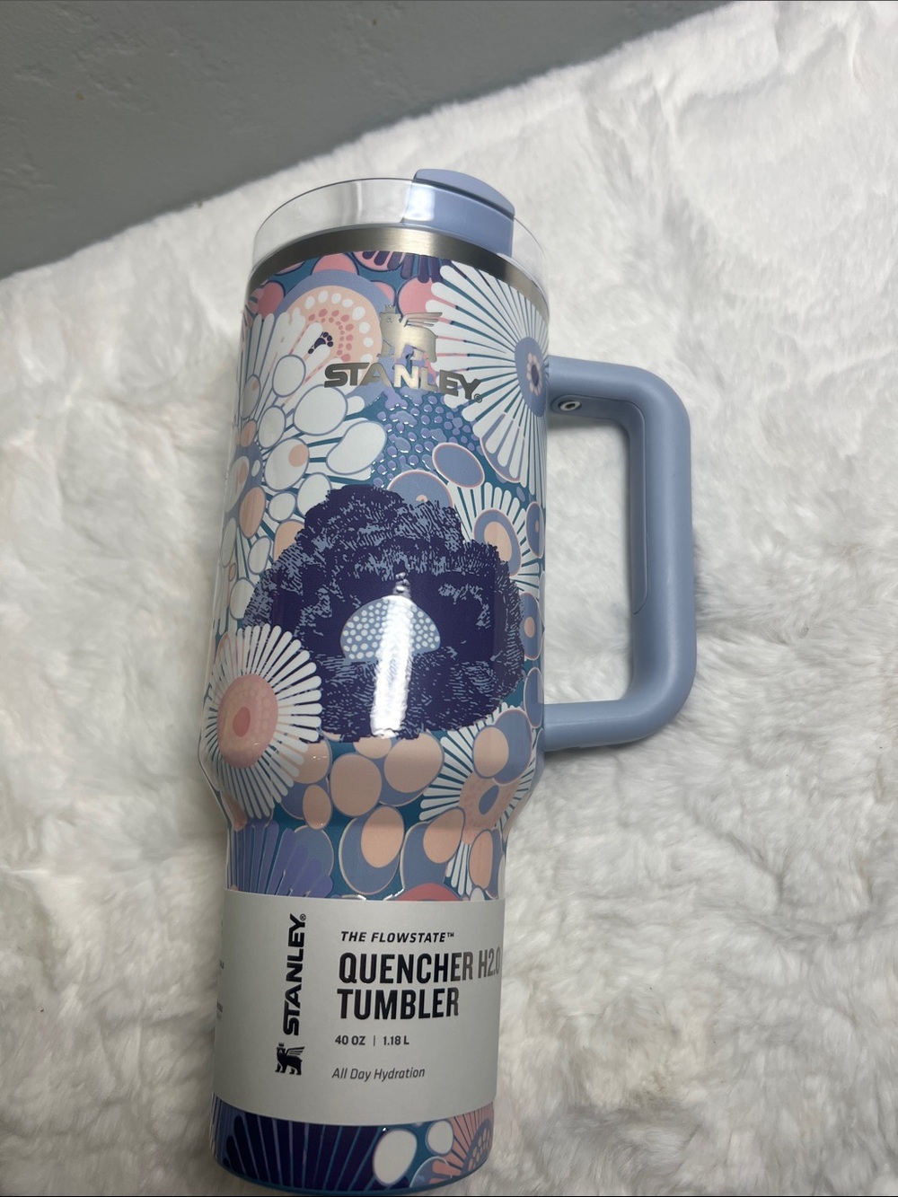Stanley Floral Pattern Quencher Tumbler - Light Blue, Navy, Pink